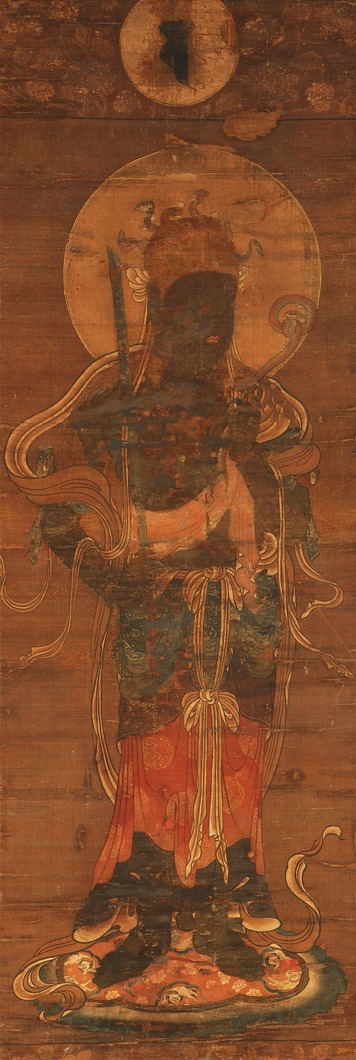 「十二天（風天・地天・水天・月天・羅刹天・毘沙門天）」彩色木版画 １枚|仏画 十二天（風天・地天・水天・月天・羅刹天・毘沙門天）」彩色木