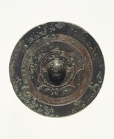 中国　古銅　神獣文　銅鏡　袱紗・時代箱付　M　3871E 中国 古銅 神獣文 銅鏡 袱紗・時代箱付 M 3871E - メルカリ