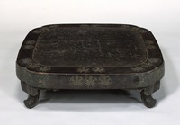 Abbots' seat with bellflower-circle pattern lacquered with metal powder    image