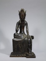 Bodhisattva sitting with his legs half-crossedimage