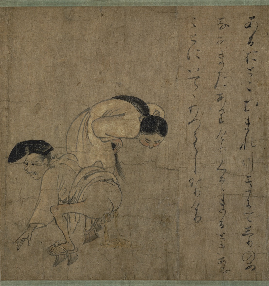 お礼や感謝伝えるプチギフト e国宝 - 病草紙 痔瘻の男 絵画/タペストリー