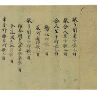 Fragment from the Ranshi Edition of Man'yoshu (Collection of Ten Thousand Leaves), Volume 9image