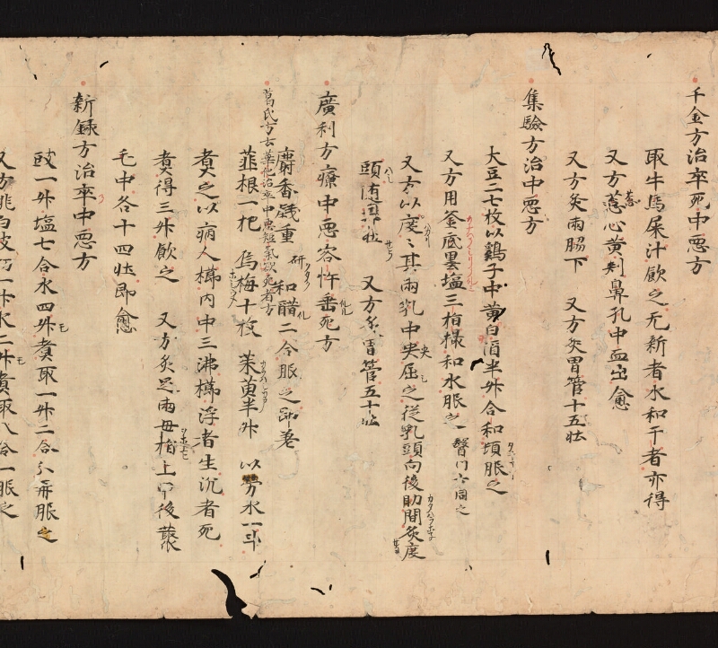 e国宝 - 医心方　巻十四　治卒死并傷寒部 - ページ 7