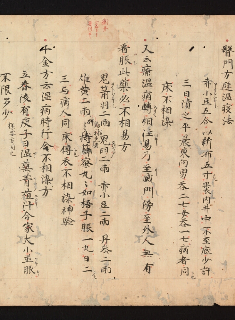 e国宝 - 医心方　巻十四　治卒死并傷寒部 - ページ 44