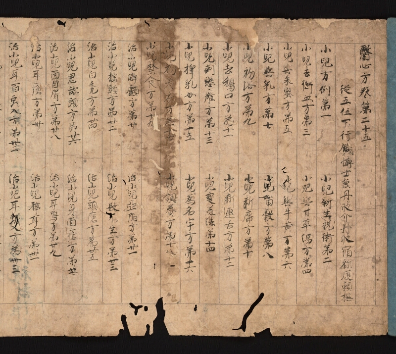 e国宝 - 医心方　巻二十五（一）　小児部 - ページ 2