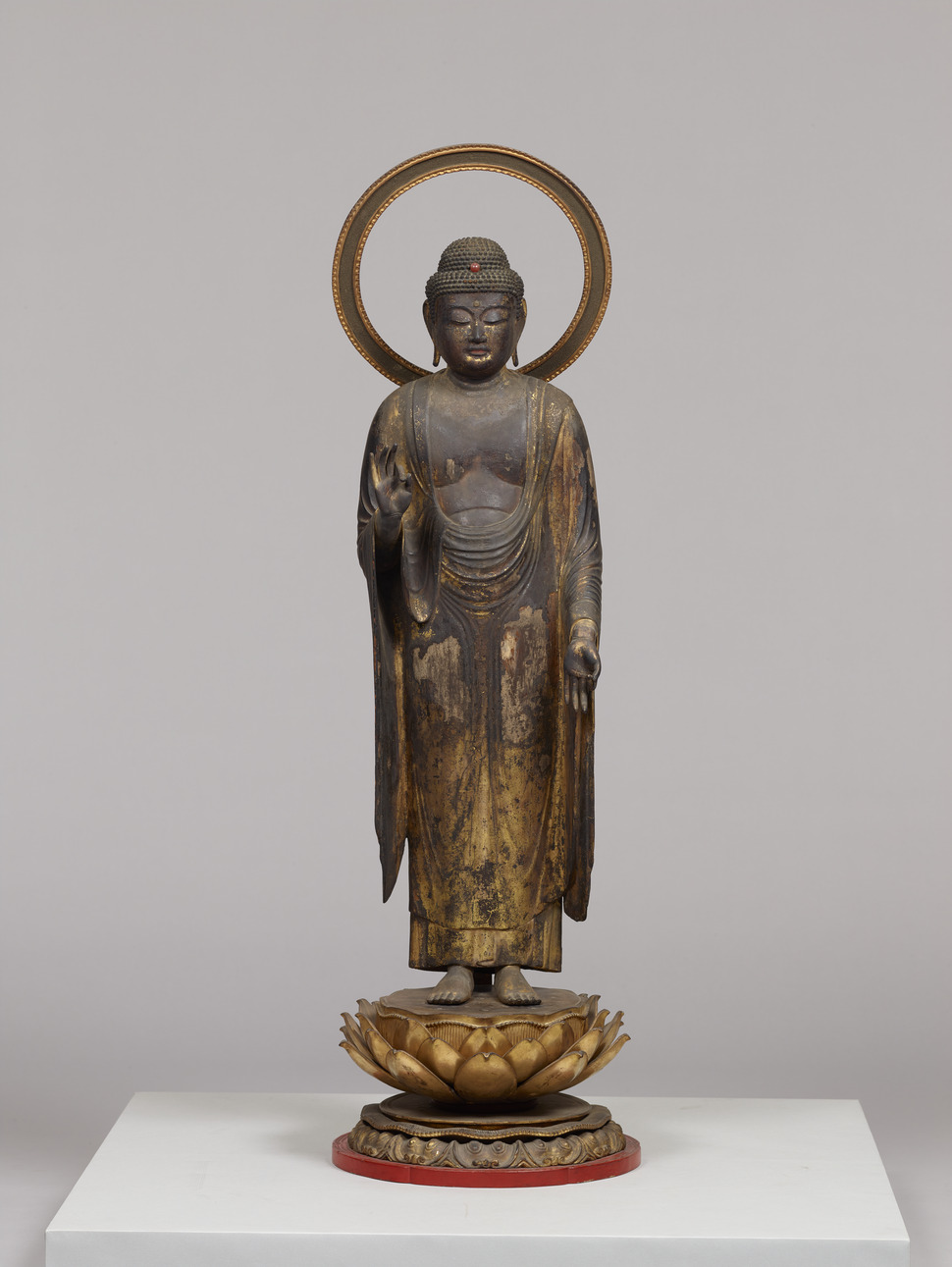 江戸時代阿弥陀如来立像高さ３０センチサイズ時代仏教美術当時物難有り