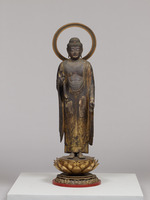 Wooden statue of Amitabha Buddhaimage