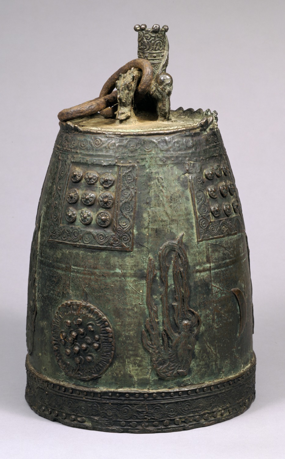 人気提案 中国古美術/明時代青銅製/唐鐘/青銅器；仏教美術買取 /D332 