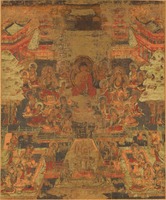 Mandala of the Pure Land of Amida (Amitabha), (J., Amida Jodo Mandara)image