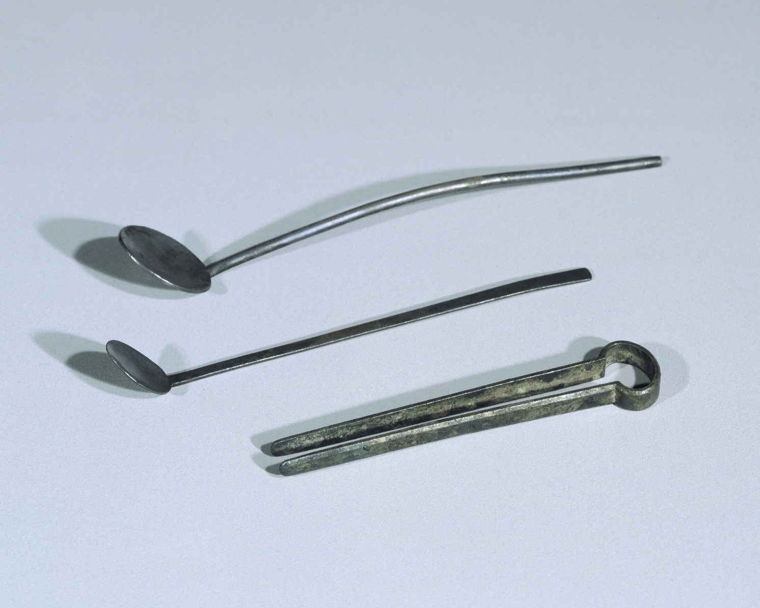 チベッタン古美術銀工芸品　携帯薬調合匙 チベッタン古美術銀工芸品 携帯薬調合匙 工芸品