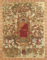 Embroidery of Shakamuni (Skt. Śākyamuni) Preaching at Vulture Peakimage