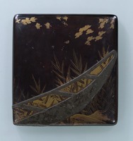 Writing box with boat and reed motif in mother-of-pearl inlayimage