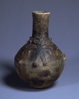 Pot decorated with human-face designimage