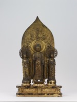 光背、銅、真鍮、江戸時代　仏像 光背、銅、真鍮、江戸時代 受けん 仏像 - 工芸品