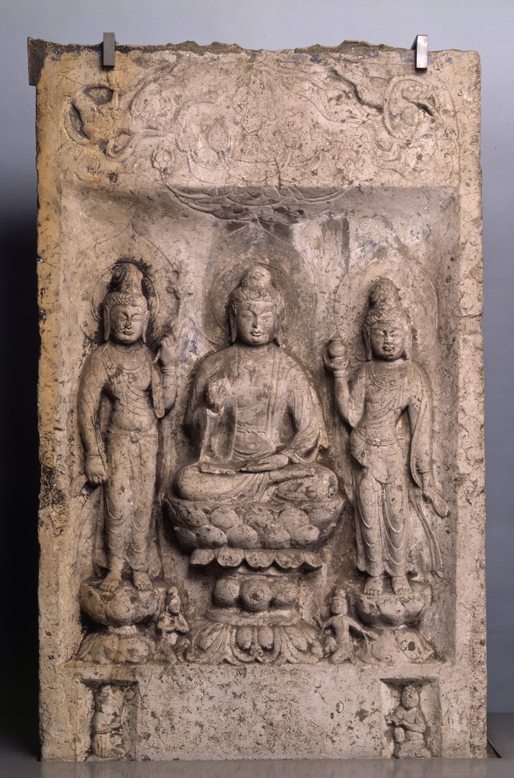 限定商品仏教美術　古銅　懐中仏　三尊仏像　仏像　置物　2点　V　4627 工芸品