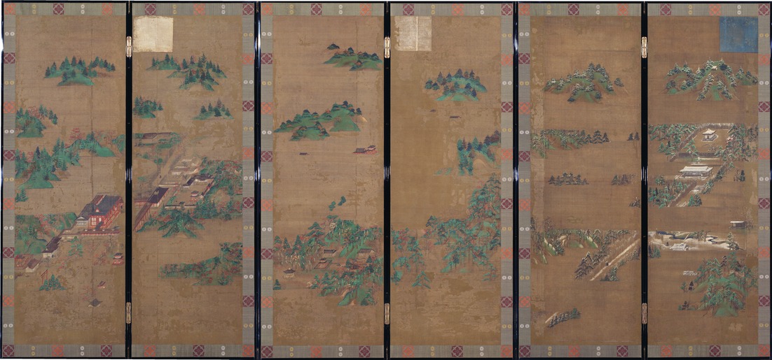 e国宝 - 高野山水屏風