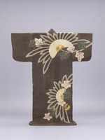 Katabira (Summer Kimono) with Chrysanthemums and Hemp Palmsimage